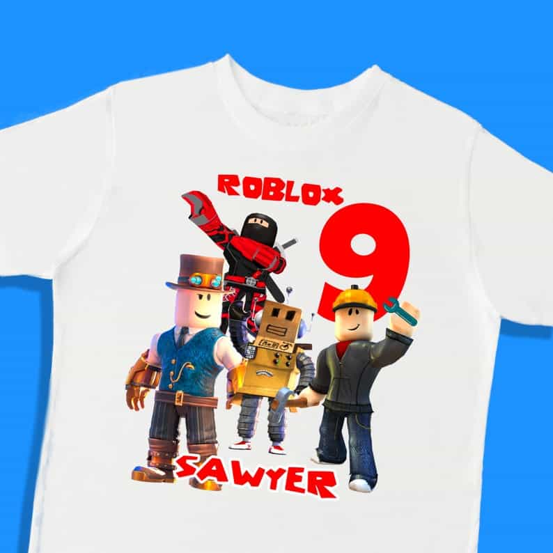 Personalized Name Age Roblox Birthday Shirt Cute Present