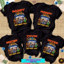 Personalized Name Age Roblox Birthday Shirt Gifts