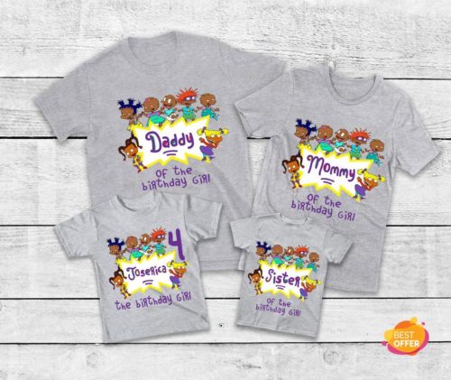 Personalized Name Age Rugrats Birthday Shirts Gift 2