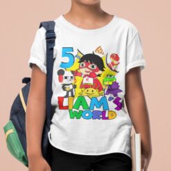 Personalized Name Age Ryan's World Birthday Shirt Cute Gift 1