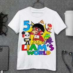 Personalized Name Age Ryan's World Birthday Shirt Cute Gift