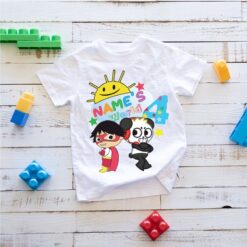Personalized Name Age Ryan's World Birthday Shirt Funny