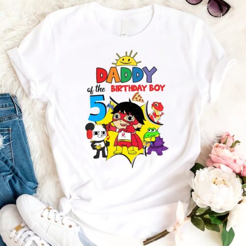 Personalized Name Age Ryan's World Birthday Shirt Gift Cute 2