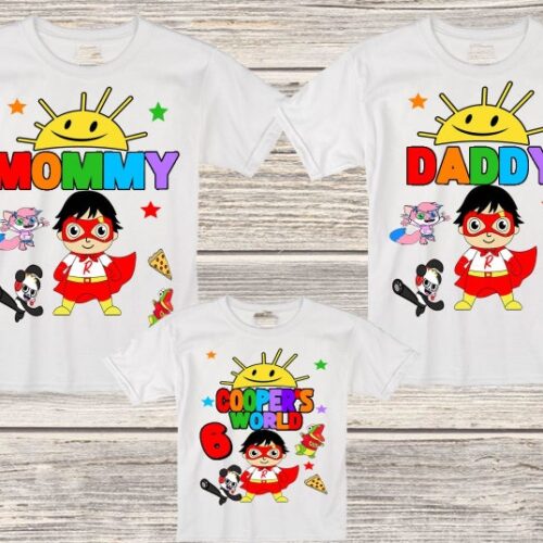 Personalized Name Age Ryan's World Birthday Shirt Gifts Funny