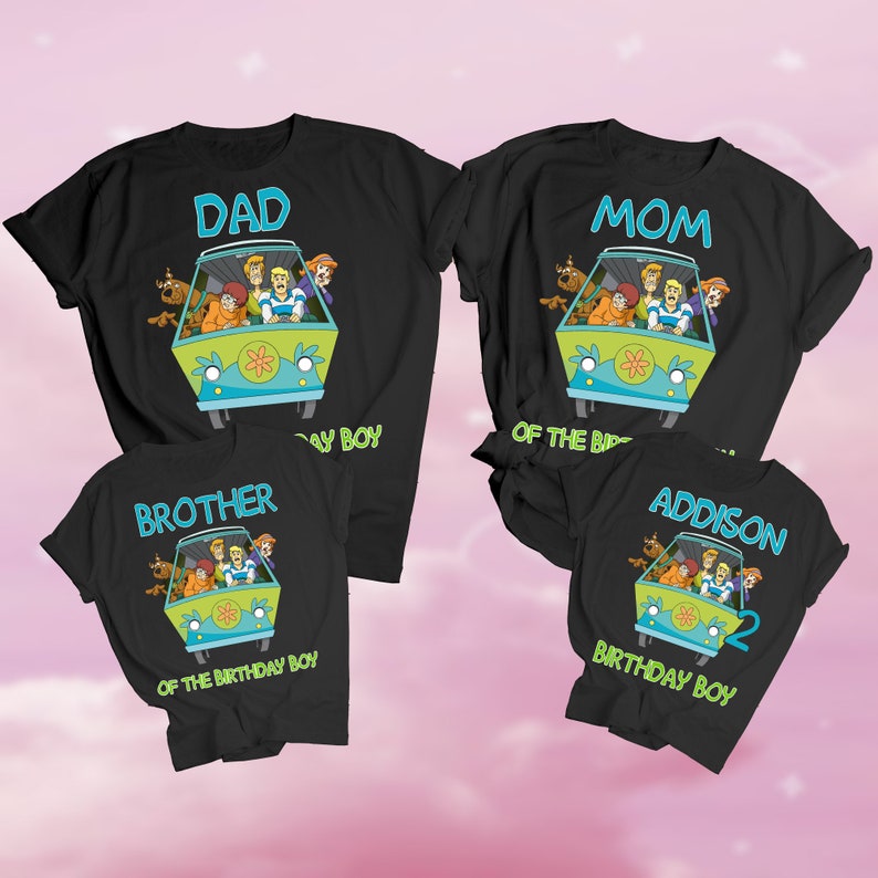 Personalized Name Age Scooby Doo Birthday Shirt Cool