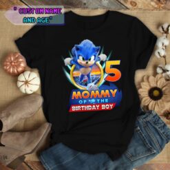 Personalized Name Age Sonic Birthday Shirt Funny 1