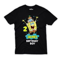Personalized Name Age Spongebob Birthday Shirt Funny 1