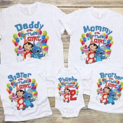 Personalized Name Age Stitch Birthday Shirt Gifts Funny