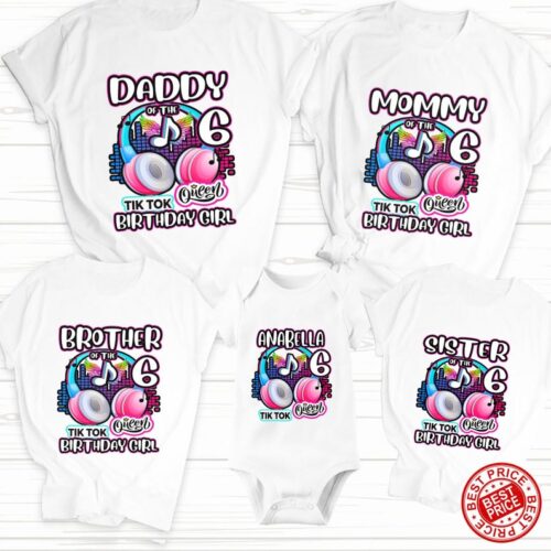 Personalized Name Age Tiktok Birthday Shirt Cute Gifts