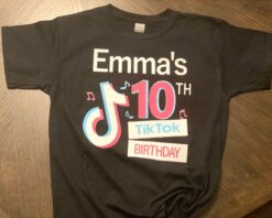 Personalized Name Age Tiktok Birthday Shirt Funny Presents 1
