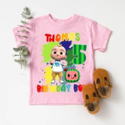 Personalized Name Cocomelon Birthday Shirt Onesis Kid Youth V-neck Unisex, Custom 3