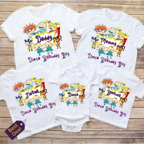 Personalized Name Age Rugrats Birthday Cool Gift Shirts