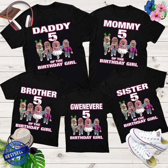 Roblox Birthday Girl Family Party Shirts