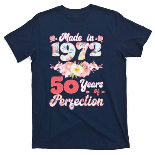 Personalized Age 50th Birthday Shirt For Her Onesis Kid Youth V-neck Unisex