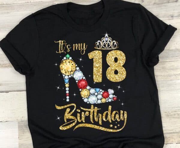 Personalized Name Age 18th Birthday Shirt Onesis Kid Youth V-neck Unisex